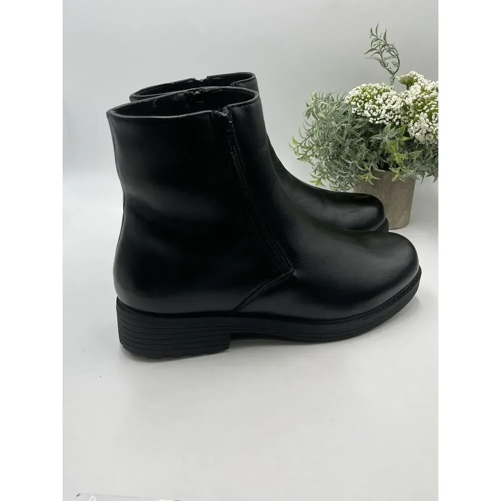 PROPET Water Resistant Men's Black‎ Troy Pile Lined Leather zip Boots Sz 8.5